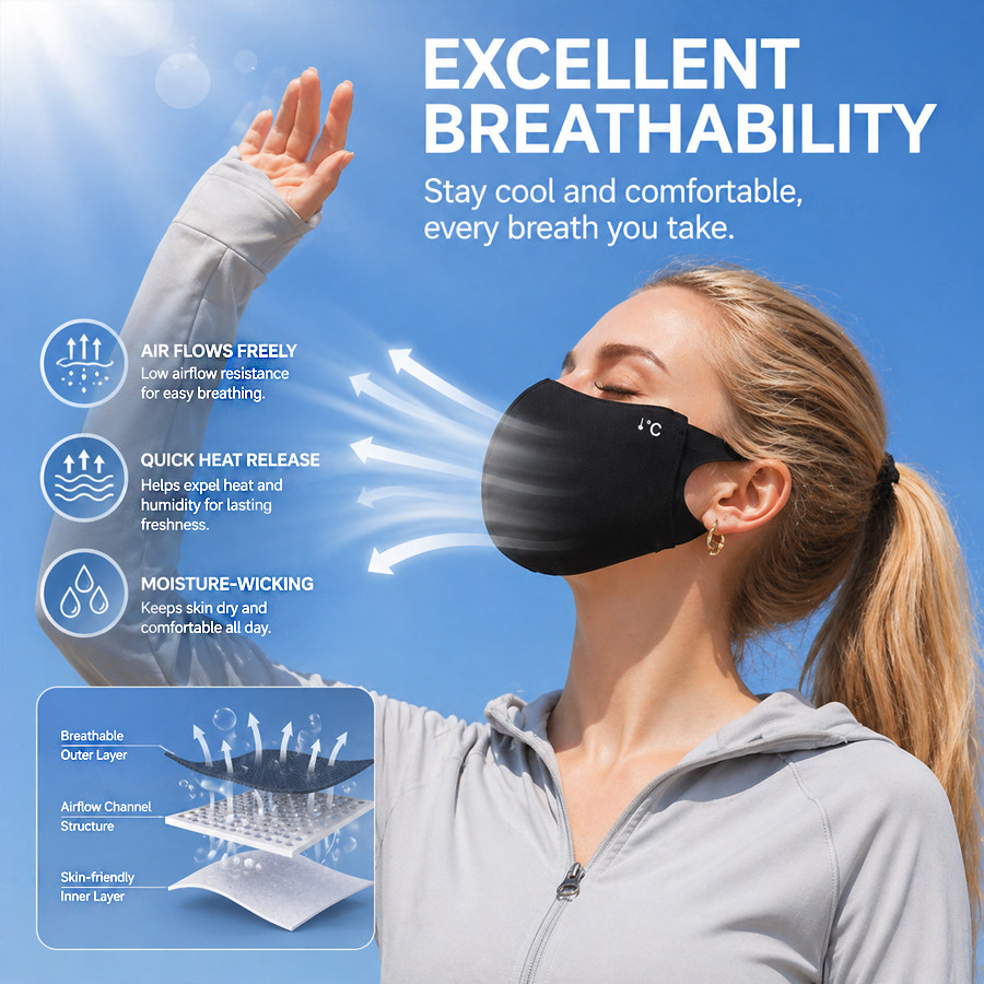 Cooling Summer Sun Mask Outdoo - Sports Mask Breathable recension och pris