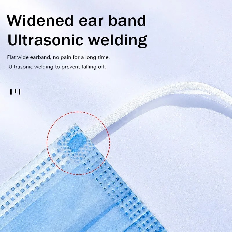 50-500pcs Disposable Adults in - Disposable Mask Blue recension och pris