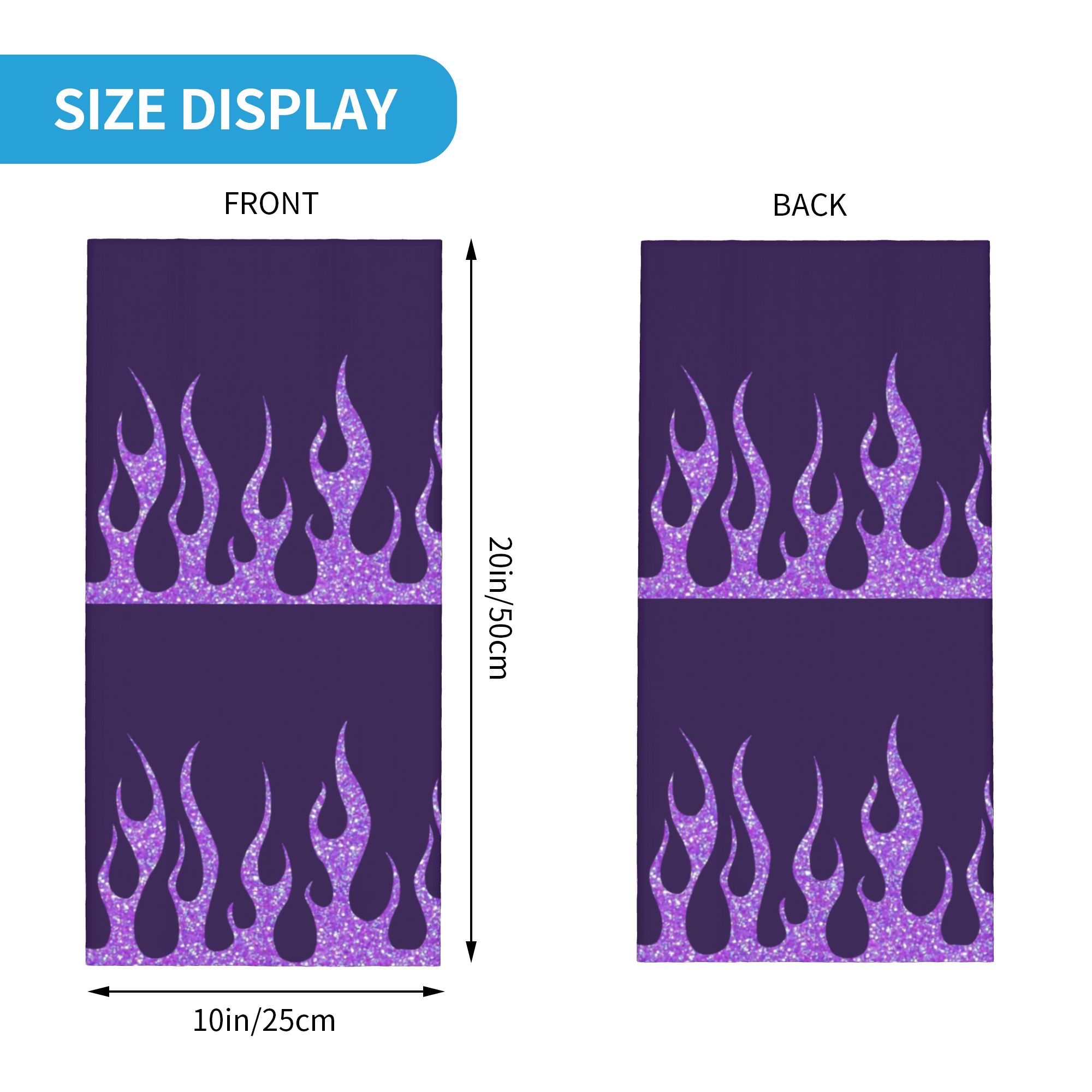 Custom Purple Glitter Flames B - Neck Gaiter Face Cover recension och pris