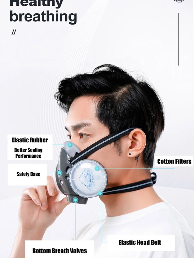 Half Face Dust Mask Safety Gog - Kn95 Respirator Mask recension och pris