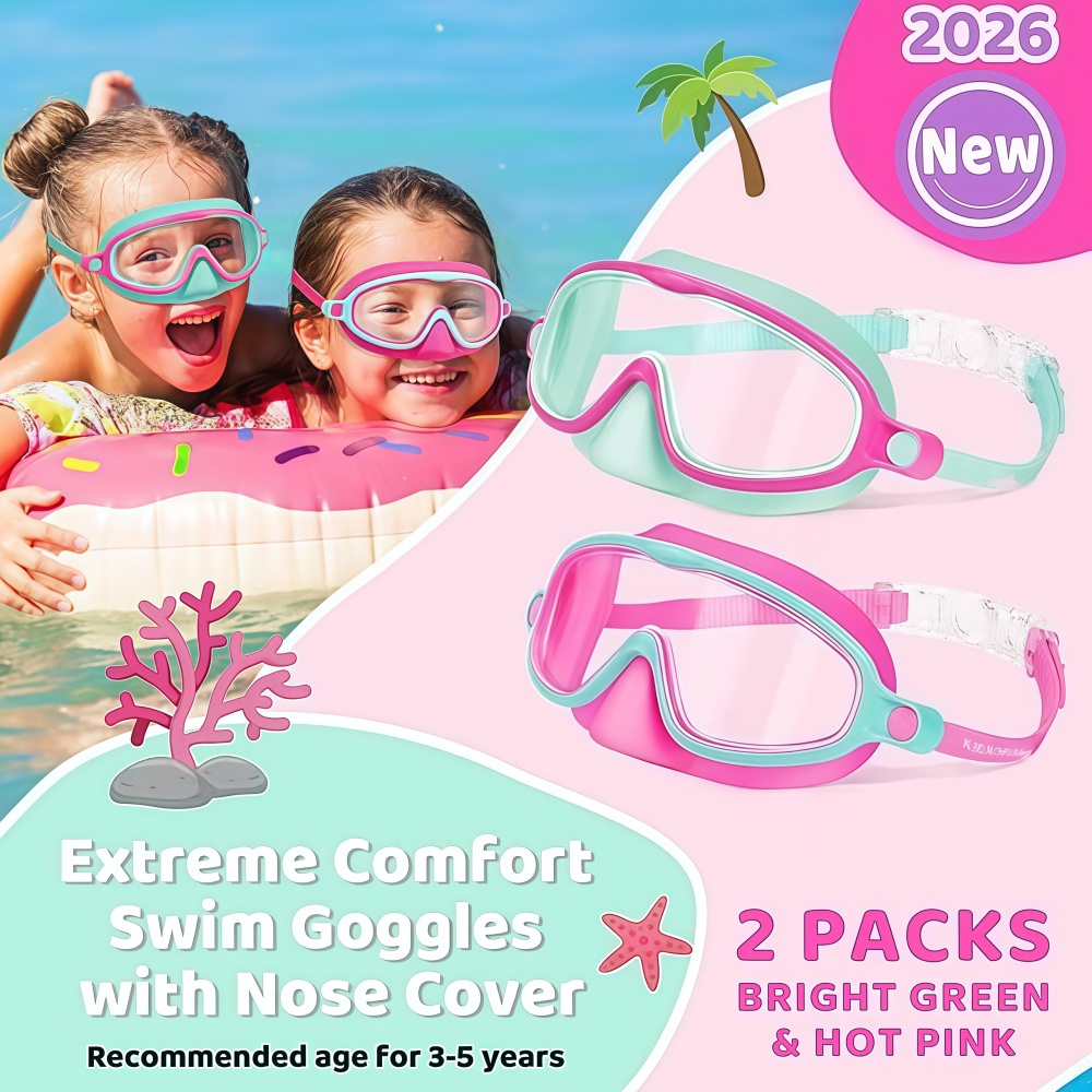 Kids Swim Goggles with Nose Co - Anti Pollution Mask recension och pris