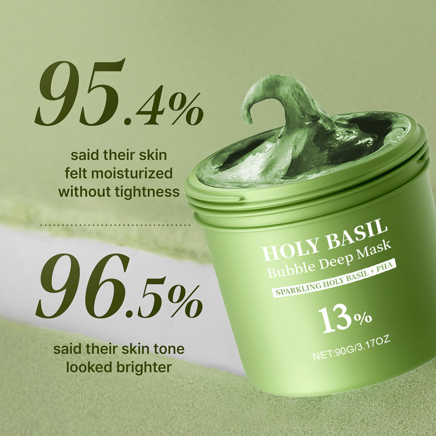 Holy Basil Bubble Deep Mask Cl - Dust Mask Construction recension och pris