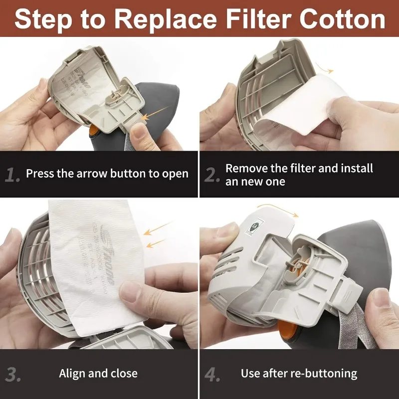 Dust Mask +20pcs Filter Cotton - Dust Mask Construction recension och pris