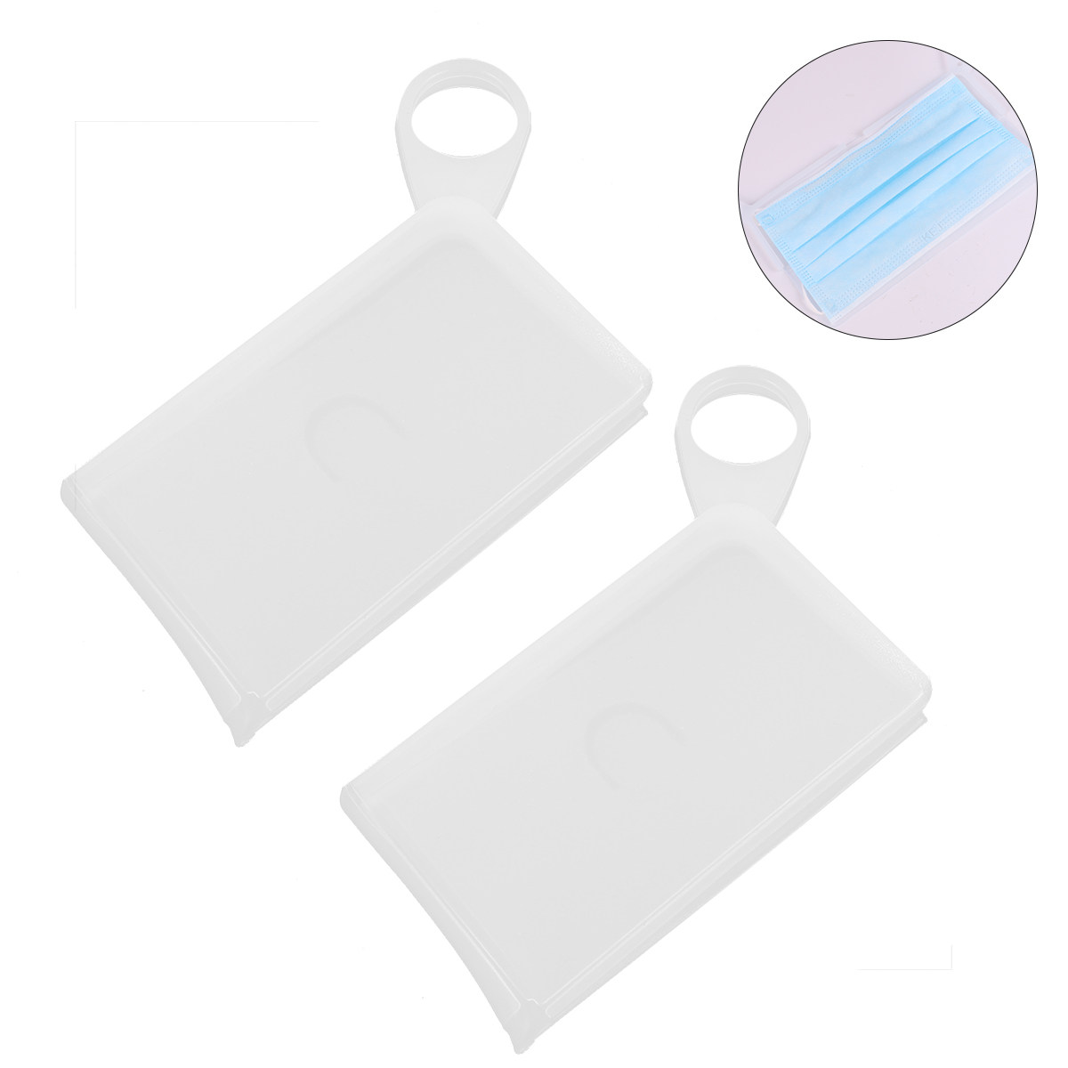 2Pcs Food Grade Silicone Face  - Face Mask Storage Box recension och pris
