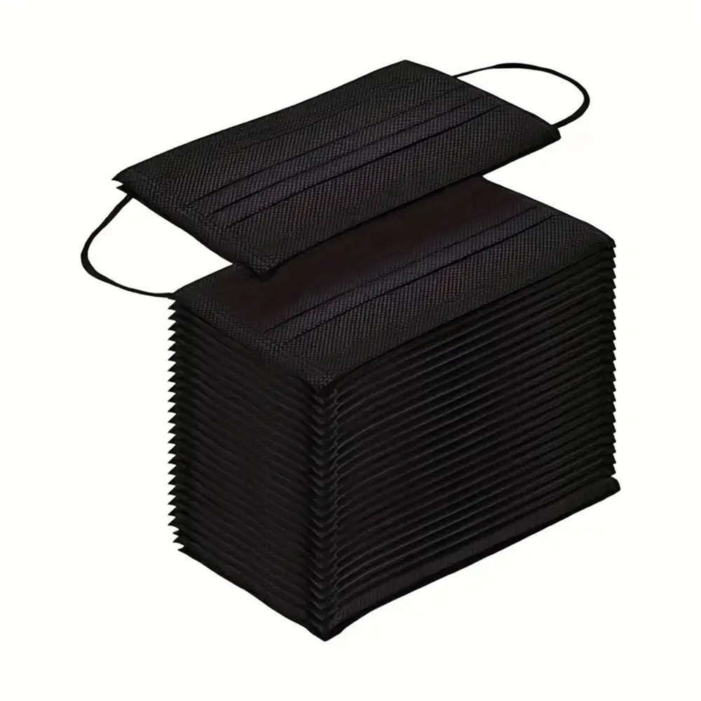 50-200pcs Black Disposable Fac - Black Face Mask Pack recension och pris