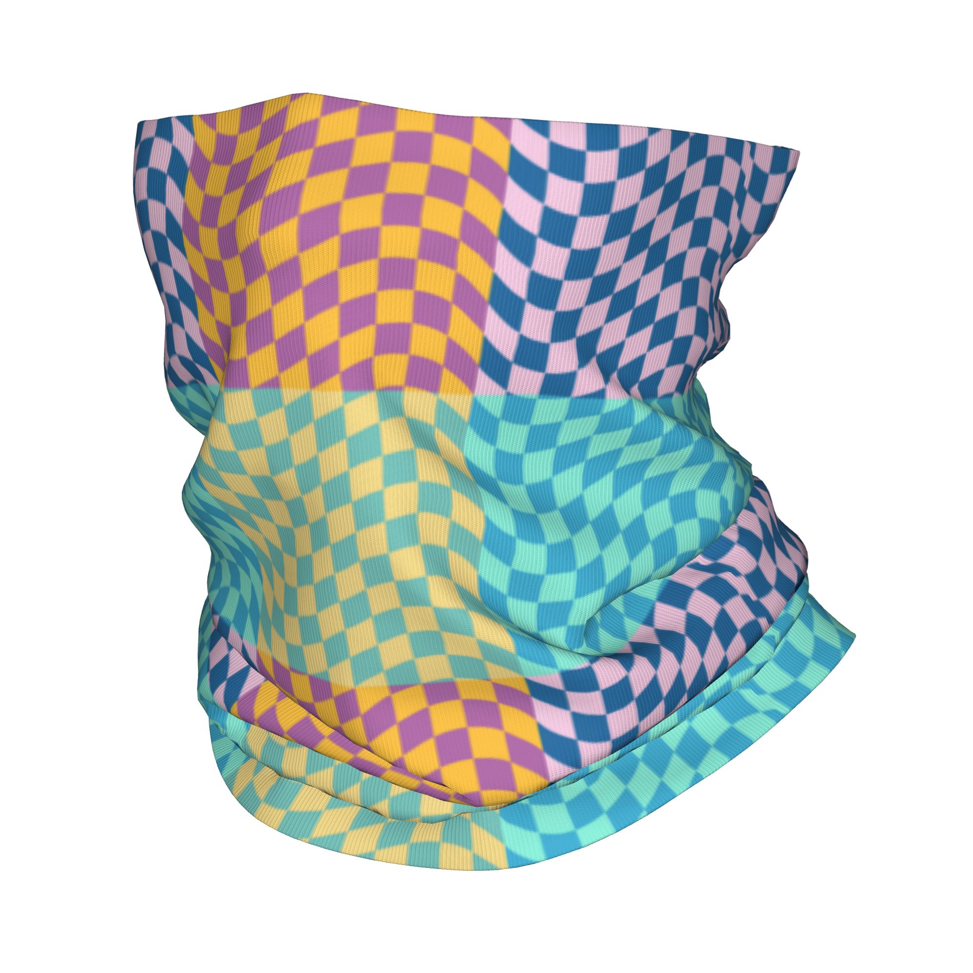 Custom Colored Checkered Banda - Neck Gaiter Face Cover recension och pris