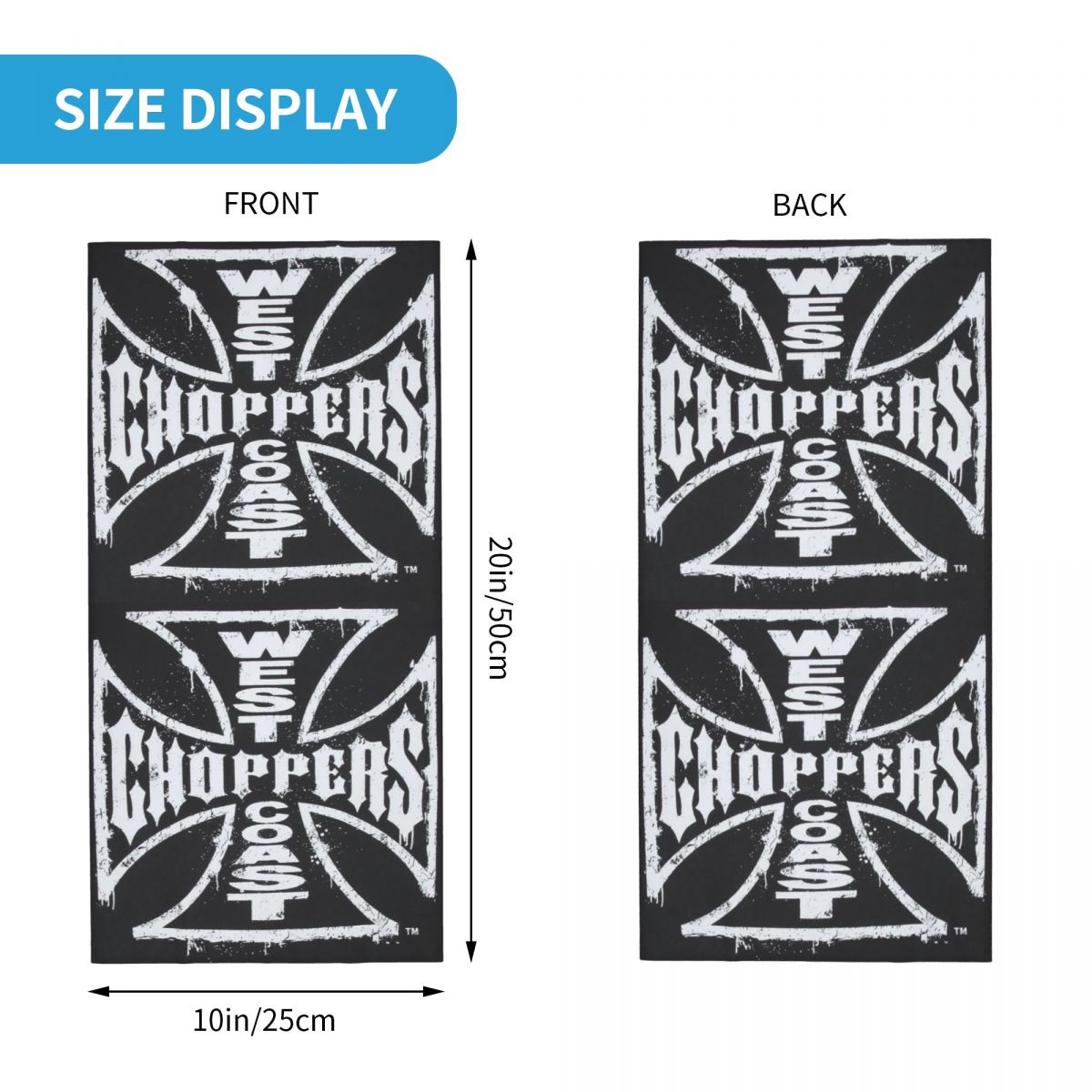 West Coast Iron Cross Choppers - Neck Gaiter Face Cover recension och pris