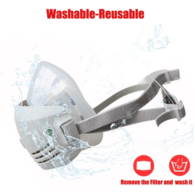 Silicone Dust-proof Gas Mask R - Respirator Half Face recension och pris